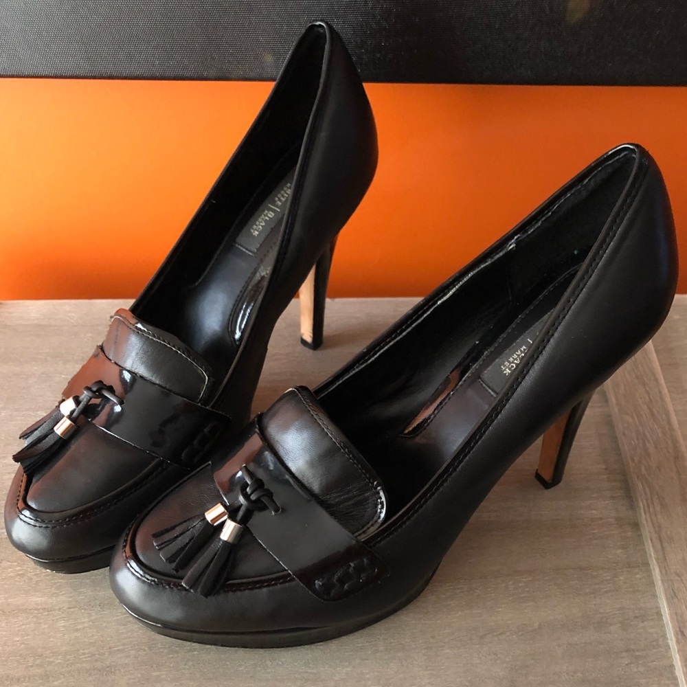 White House Black Market Tassel Loafer Heels Sz 9